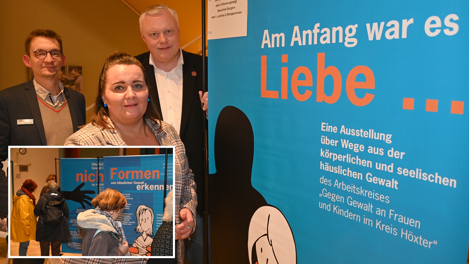 „Am Anfang war es Liebe…“ – Bewegende Ausstellung über häusliche Gewalt in der VHS eröffnet